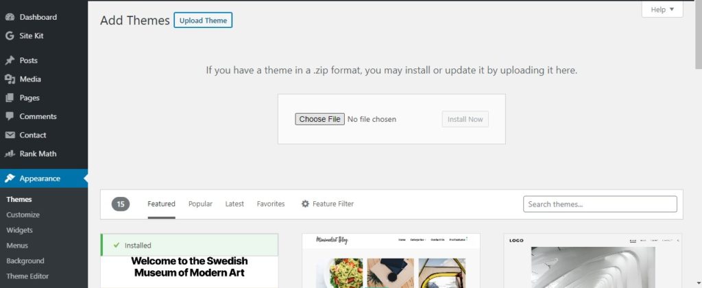 Process to install premium WordPress theme 