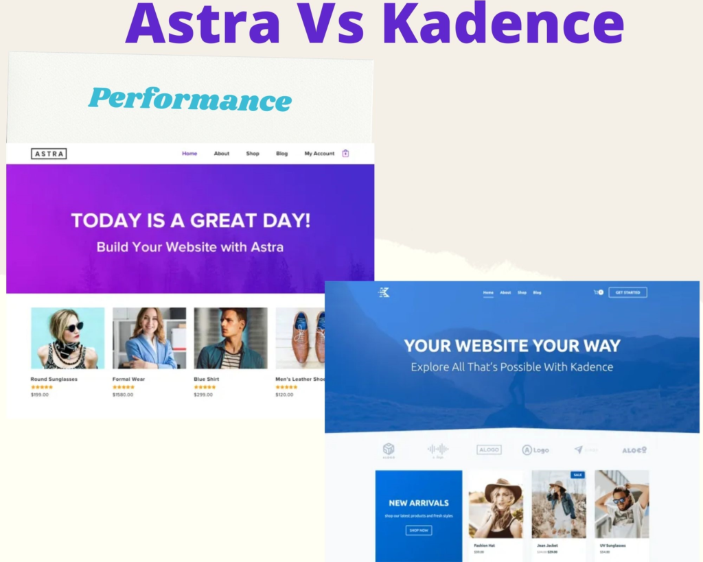 Astra vs Kadence theme:  Performance 